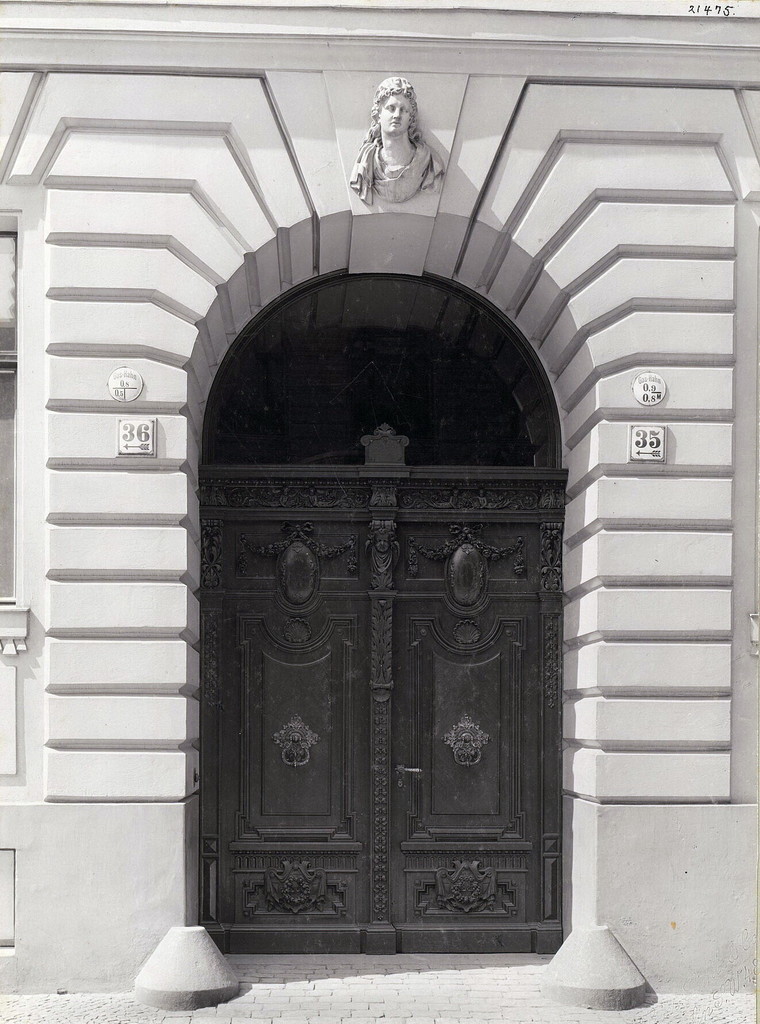 Friderizianisches Haus (Mauerstraße 35-36): Ansicht Portal und Haustür