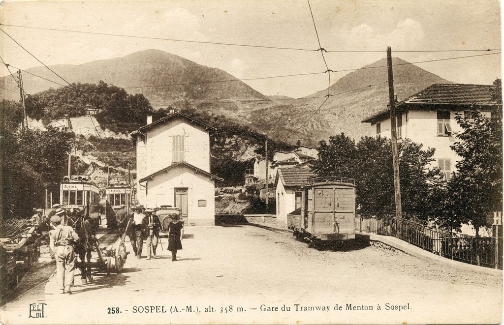 Ligne du Tram de Menton à Sospel. La Gare de Sospel
