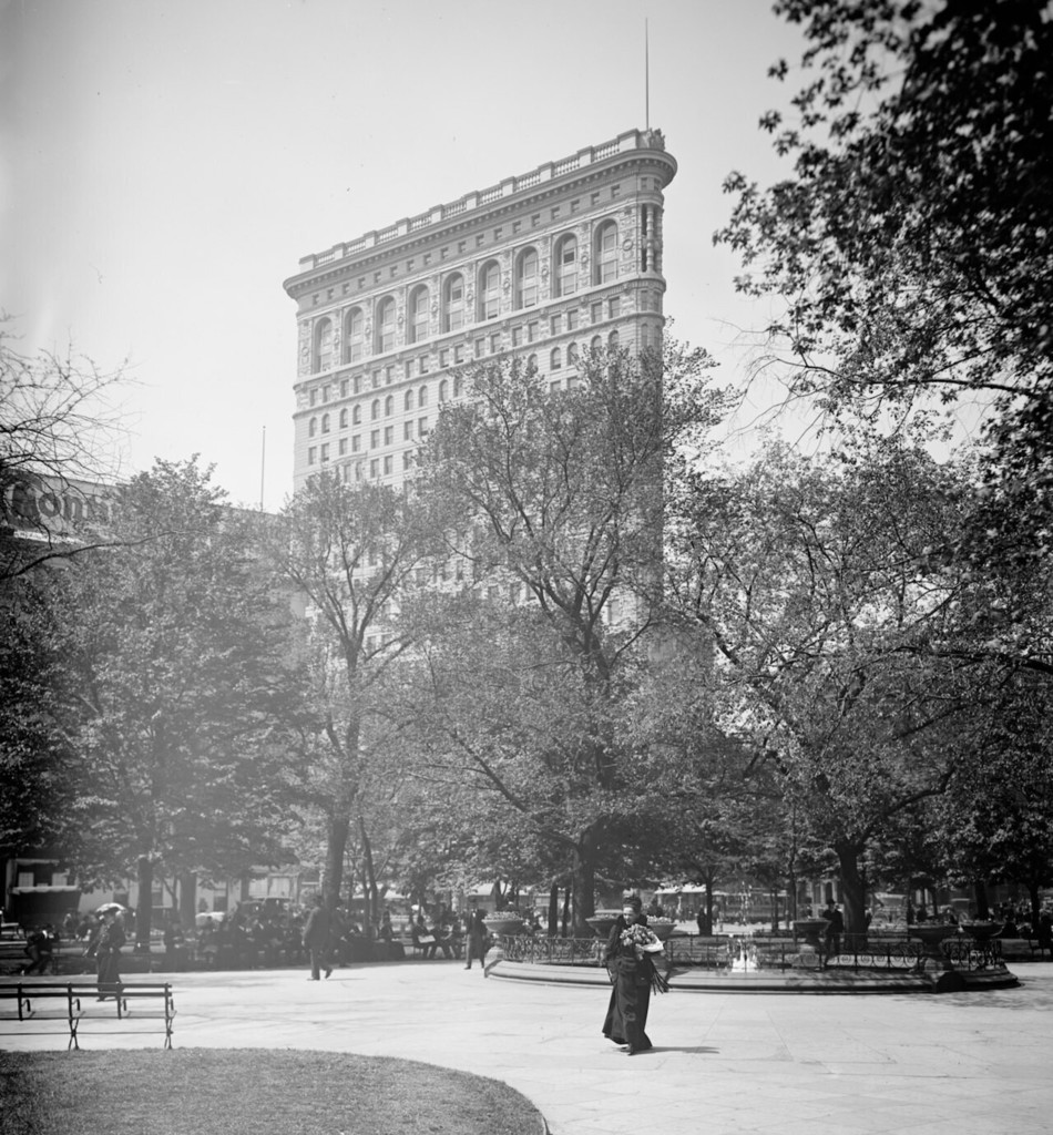 Flatiron Building from Madison Square Park NY