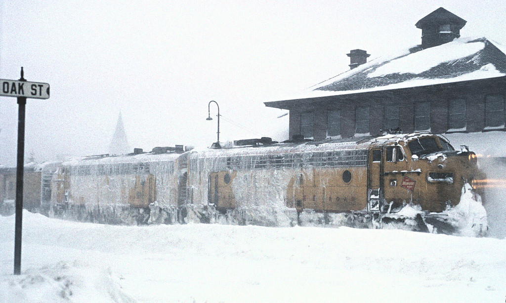 The Copper Country Limited, waiting for departure at Calumet