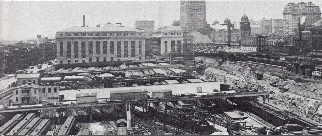 Construction of Grand Central and the railroad yard