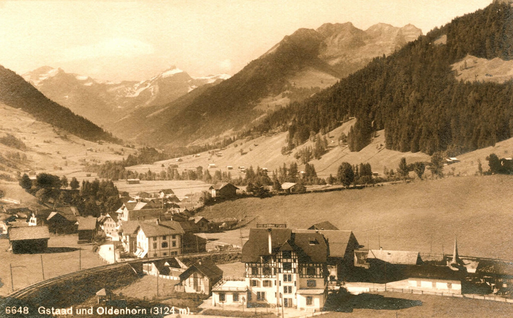 Gstaad. View to old villages