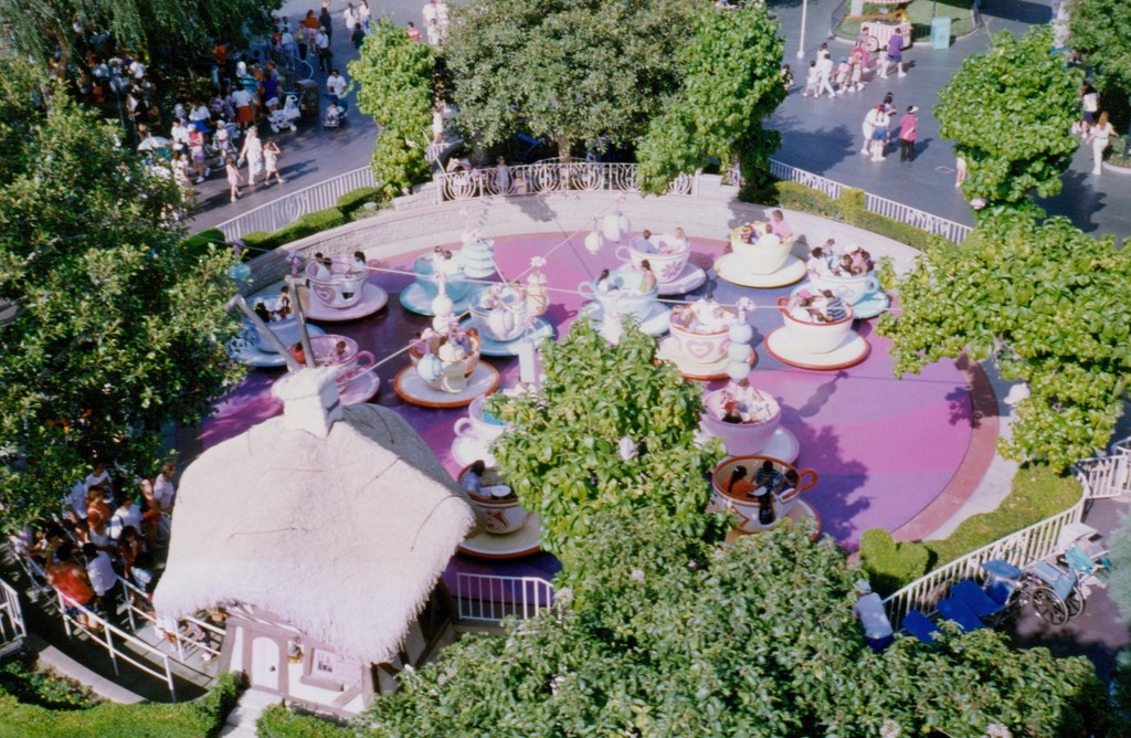 Mad Hatter Teacups from the air