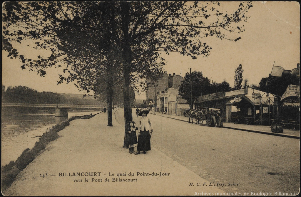 Le Quai du Point du Jour vers le Pont de Billancourt
