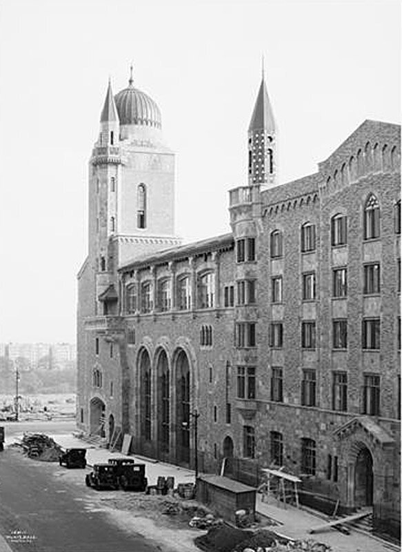186th Street and Amsterdam Avenue. Yeshiva College, view of 187th Street front.
