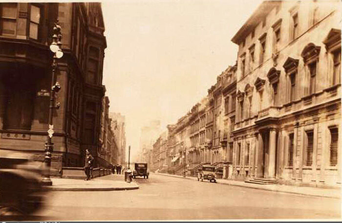 49th Street, west from Fifth Avenue, showing the houses along Speakeasy Row