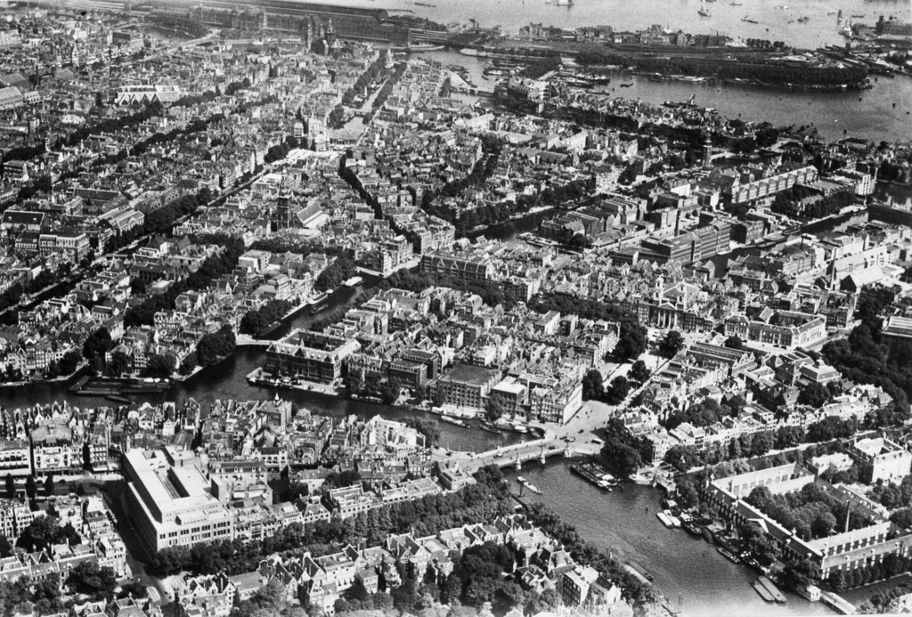 Luchtfoto van de oostelijke binnenstad