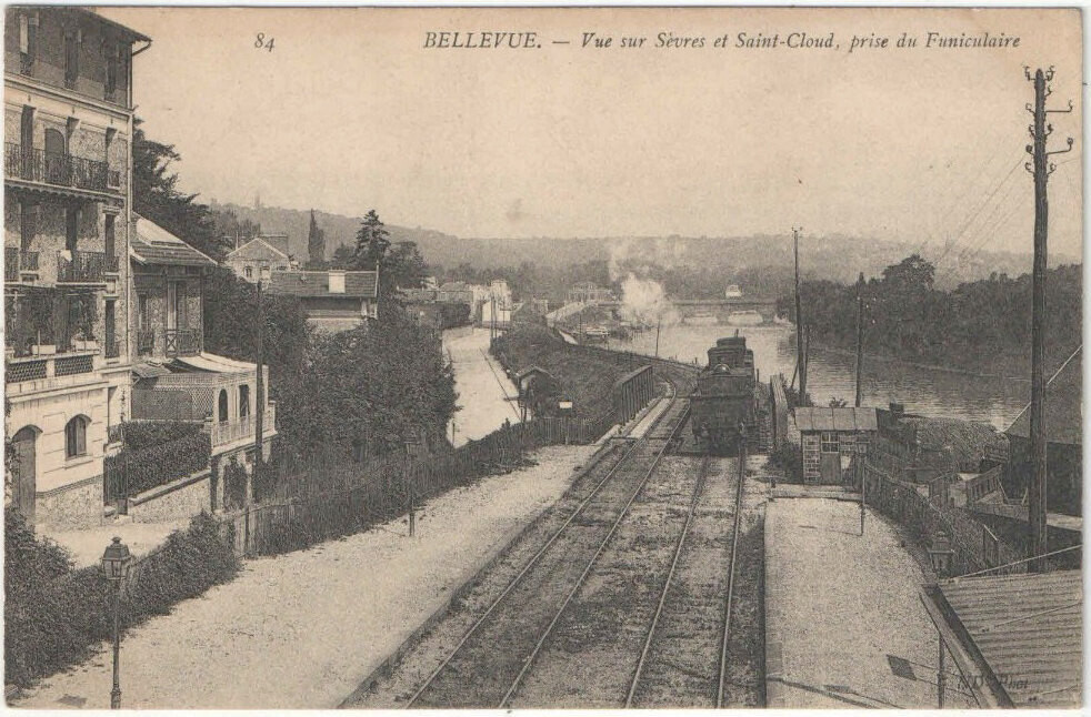Bellevue. Vue sur Sèvres et Saint-Cloud, prise du Funiculaire