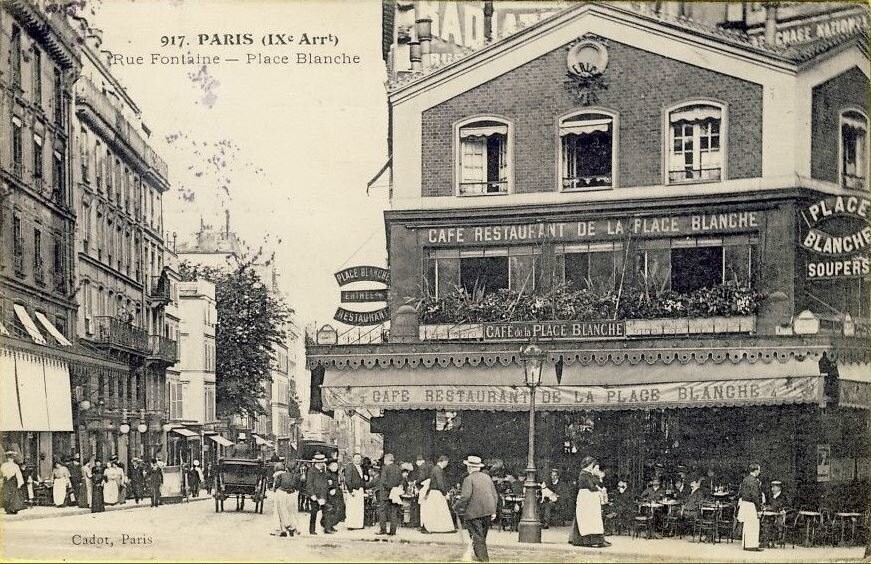 Café-restaurant de la place Blanche et Rue Fontaine