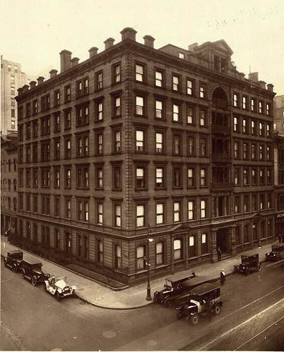 Madison Avenue at N.W. corner of 58th Street, the old Sydenham Building