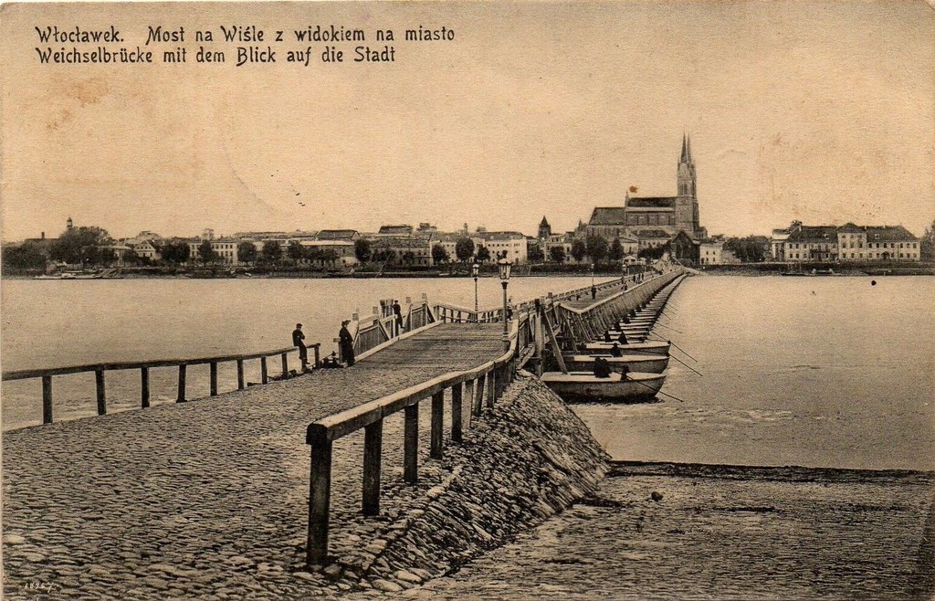 Most na Wiśle z widokiem na myasto