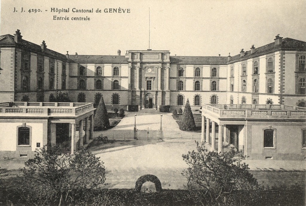 Hôpital cantonal de Genève. Entrée centrale