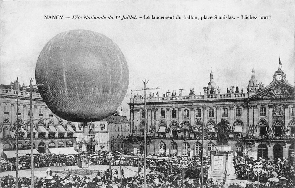 Le lancement du Ballon, place Stanislas
