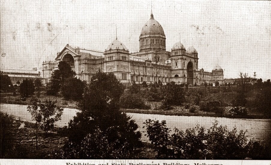 The Victorian Parliament occupied the western annexe of the Exhibition Building from 1901 to 1927
