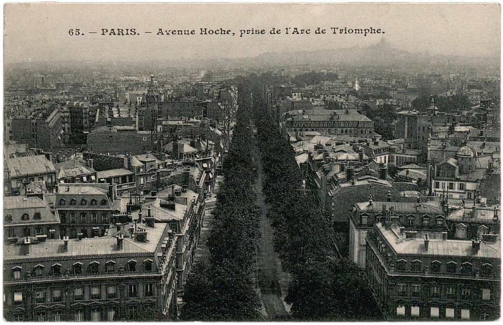 Avenues Hoche, prise de l'Arc de Triomphe
