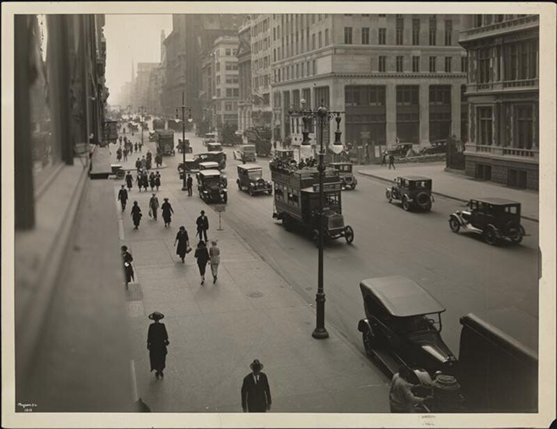 Fifth Avenue Looking South from Between 57th & 58th Sts. Showing Intersection at 57th St.