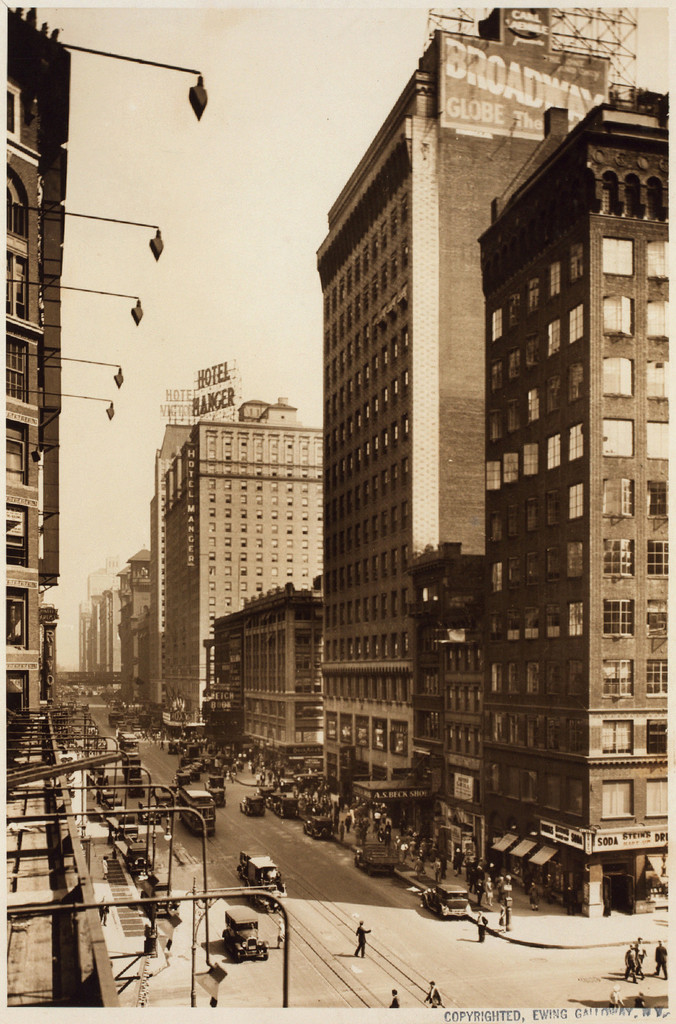 Seventh Avenue, east side, north from West 48th Street