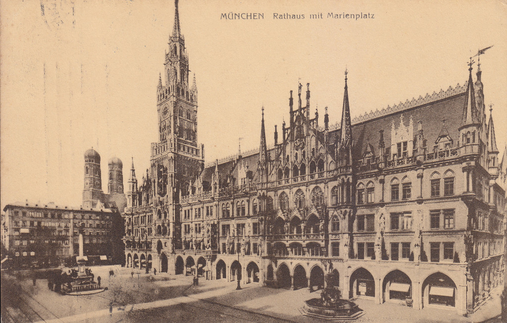 MÜNCHEN Rathaus mit Marienplatz
