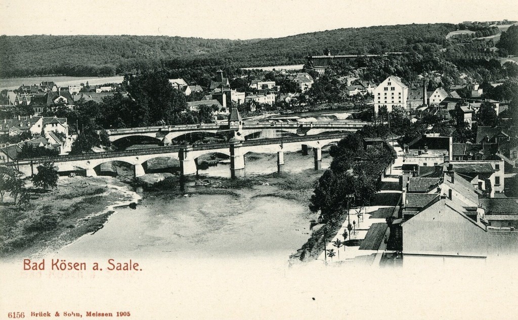Bad Kösen. Saale und Brücken