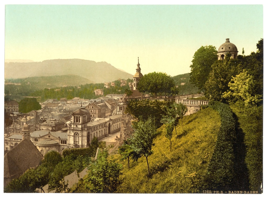The terrace of the New Castle. Baden-Baden