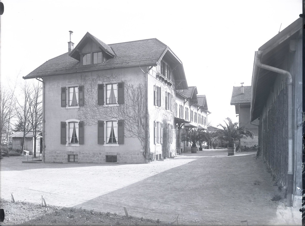 Avenue de Châtelaine: école d'horticulture, maison principale et dépendances