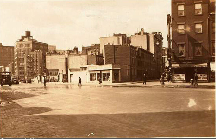 Seventh Ave., west side, south from and including Barrow Street.