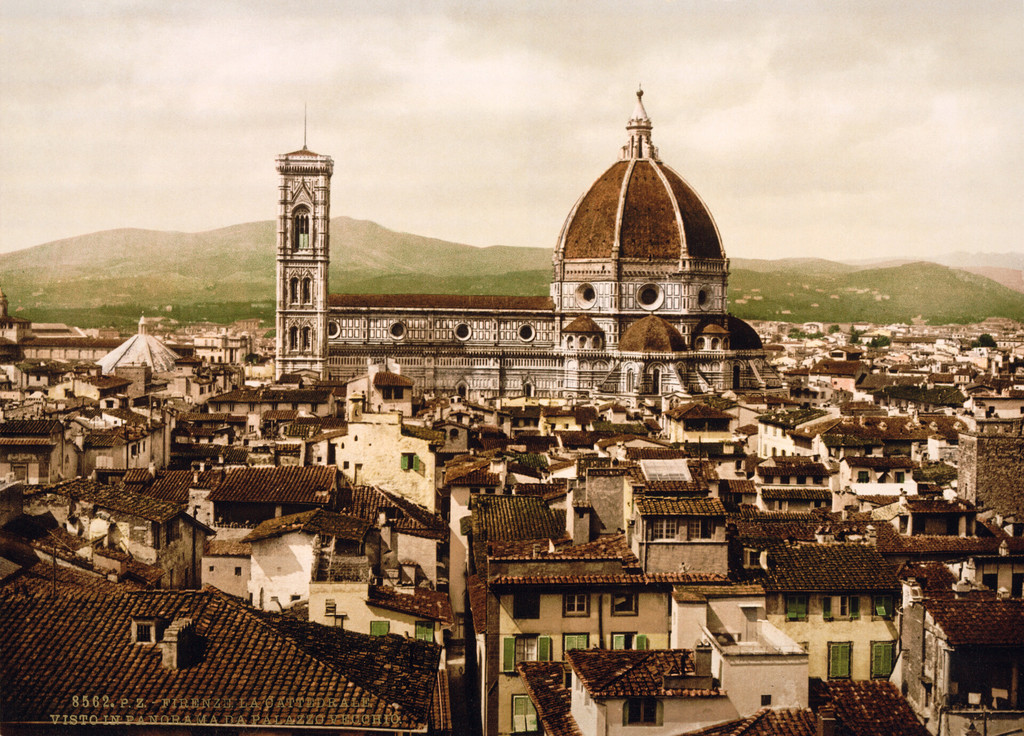 The Duomo viewed from the Palazzo Vecchio, Florence, Tuscany