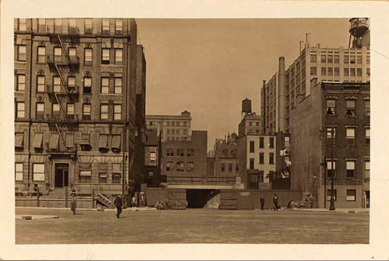 Broome Street, north side, between Varick and Hudson Streets, showing the Holland Tunnel entrance
