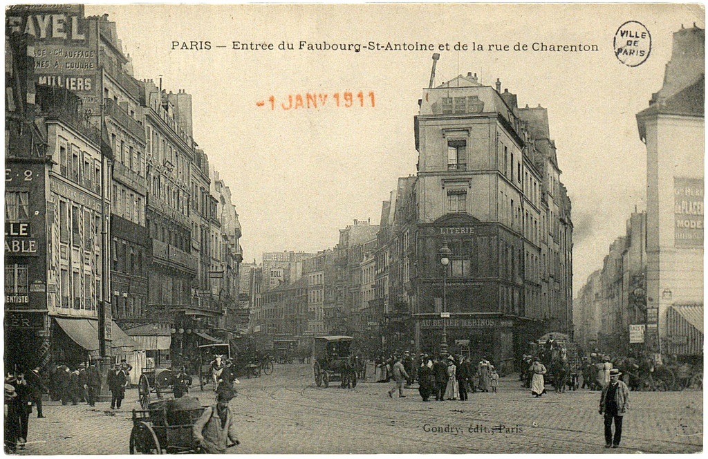 Entrée du Faubourg Saint-Antoine et de la Rue de Charenton