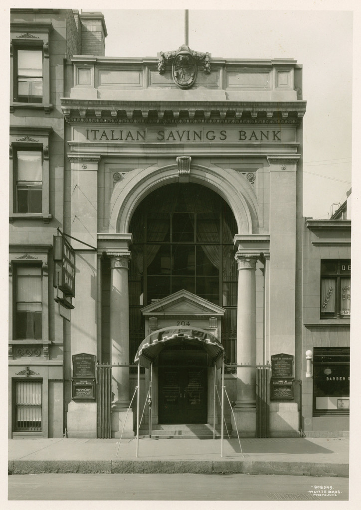 204 East 116th Street. Italian Savings Bank