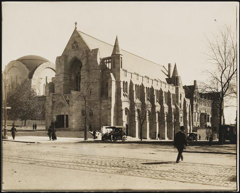 Amsterdam Avenue and Cathedral Parkway. Cathedral of St. John the Divine, Synod Hall
