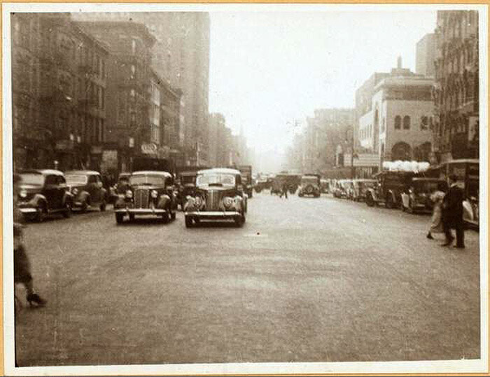Second Avenue, South from East 10th Street, the Yiddish Art Theatre