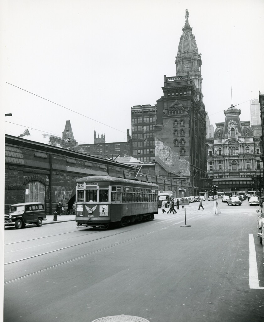 Broad Street Station on the left and City Hall