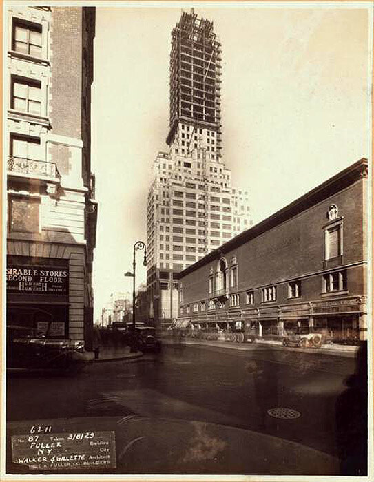Construction of Fuller Building, Madison Avenue at N.E. corner of 57th Street.