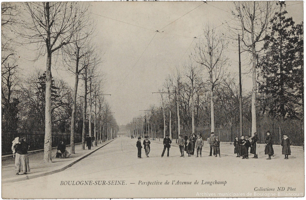 Perspective de l'Avenue de Longchamp