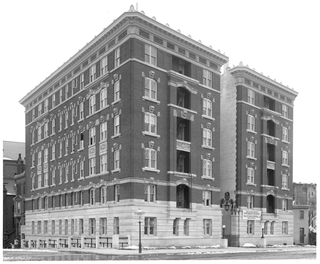 St. Nicholas Avenue, corner of West 165th Street. The Stockton apartments