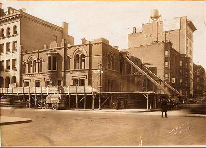 Fifth Avenue at S.W. corner of 57th Street, of the Whitney Mansion. 1912.