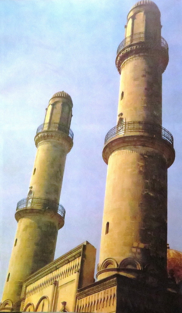 Bülbül kəndindəki bir məscidin minarələri. İmam Rza Məscidi