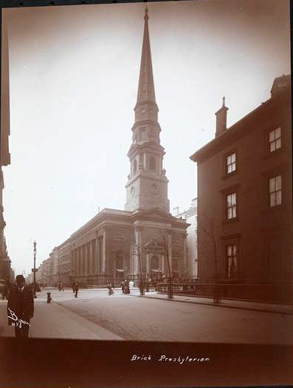 Brick Presbyterian Church at the corner of 5th Avenue, taken from 37th Street.
