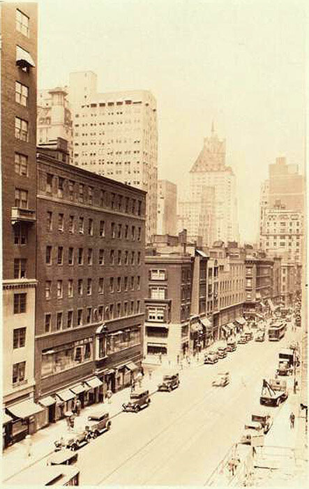 Madison Avenue, west side, north from 53rd to 56th Streets, seen from the N.E. corner of 52nd Street