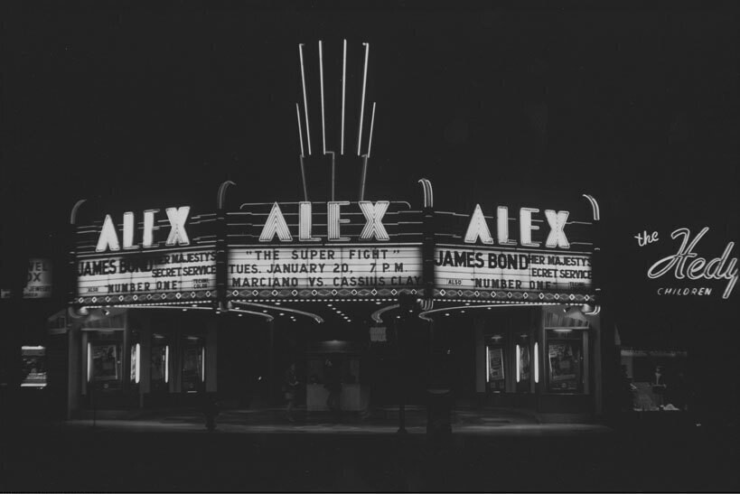 Alex Theatre at night