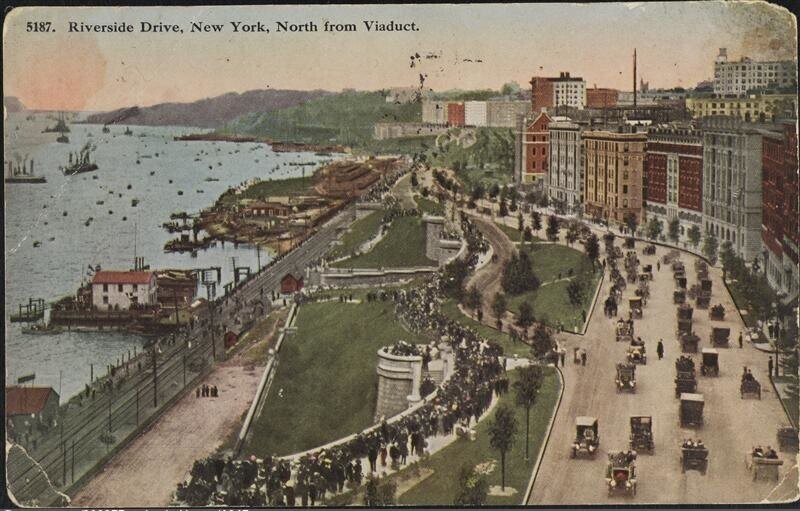 Riverside Drive, New York. North from Viaduct