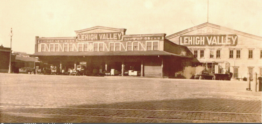 Lehigh Valley Railroad Canal Street Freight Station / Pier 34 - March 8, 1929