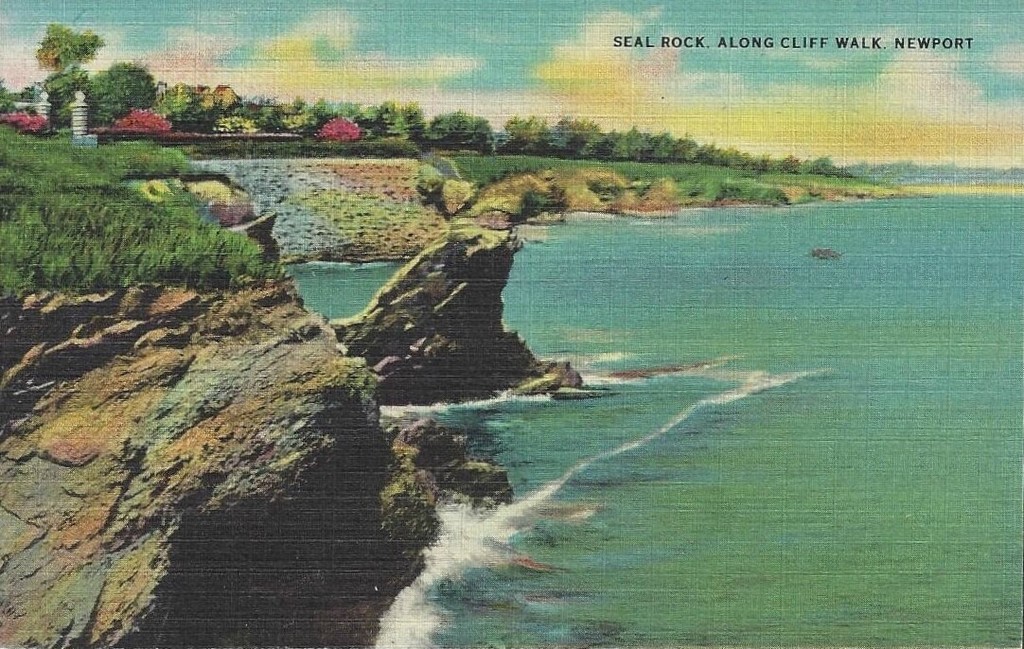 Seal Rock. Along Cliff Walk. Newport