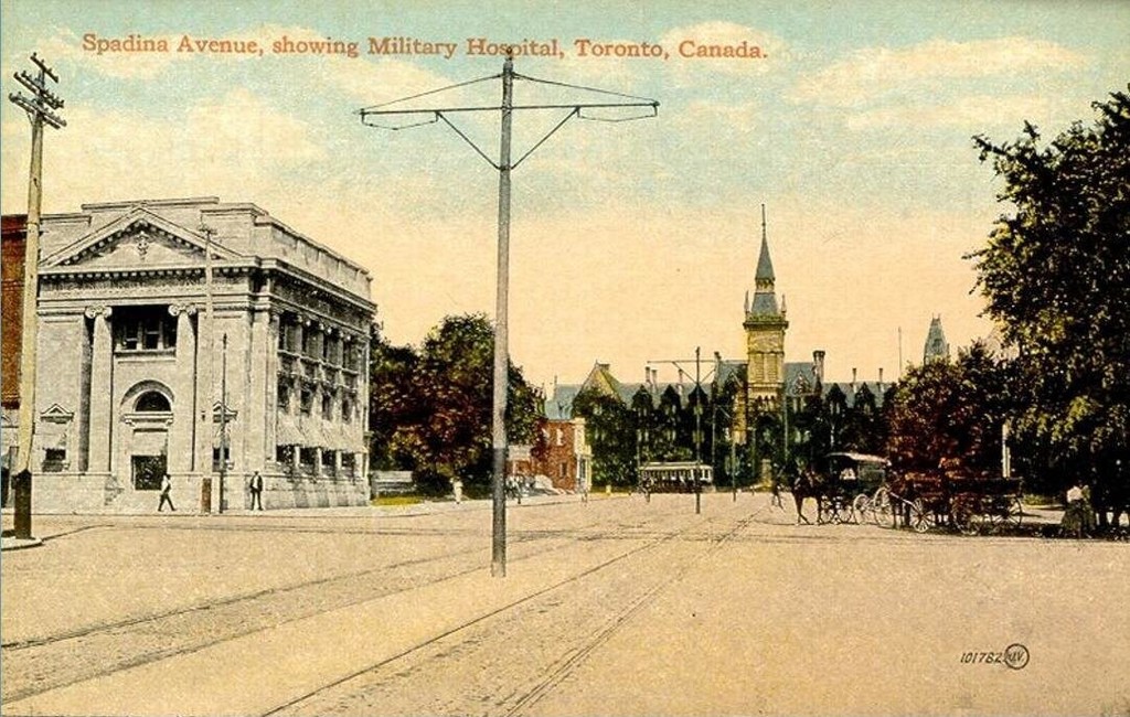 Spadina Avenue / College Street. Military Hospital (formerly Knox College)