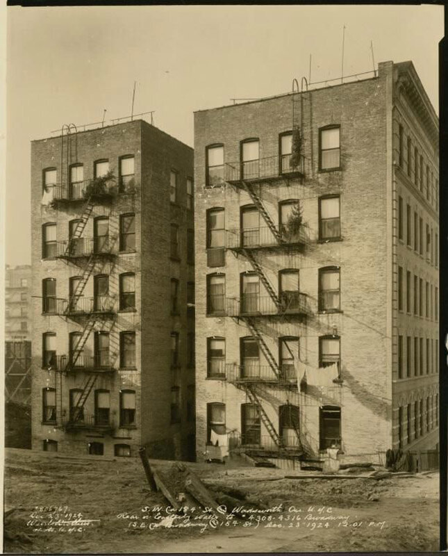 West 184th Street - Wadsworth Avenue, Tenement buildings, Dec 1924,