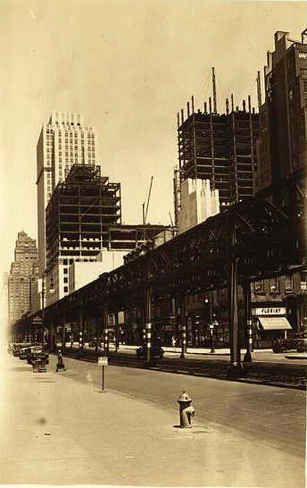 Sixth Ave., east side, north from West 48th Street, as seen from the N.W. corner of 47th Street