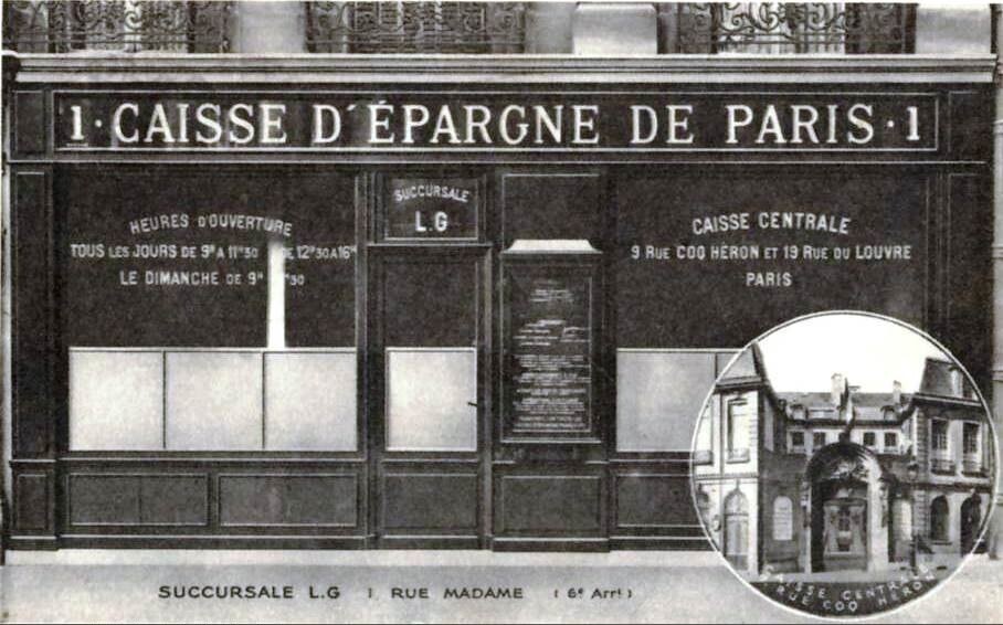 1, Rue Madame: caisse d'Epargne de Paris