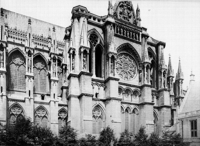 Notre-Dame de Reims. Façade sud: pignon du transept