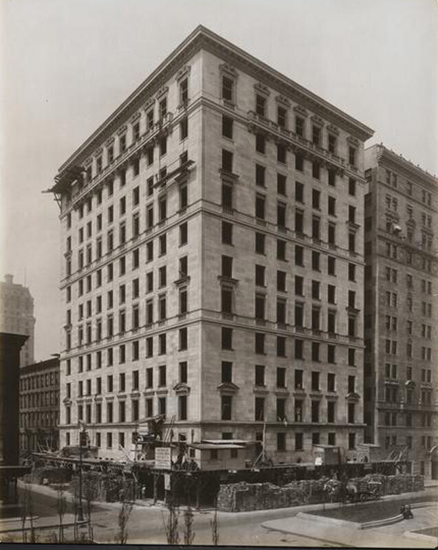 East 54th Street and Park Avenue, northwest corner. Construction view